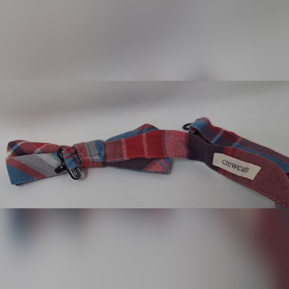 J. Crew Crewcuts Kids Boys Tie Bow Tie Accessories Check Plaid Adjustable - Picture 5 of 5